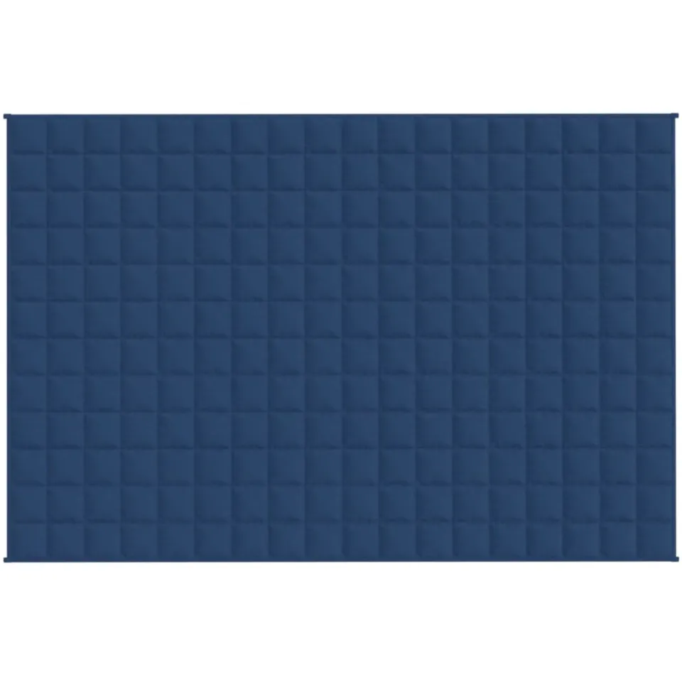 vidaXL Verzwaringsdeken 135x200 cm 10 kg stof blauw, foto 3
