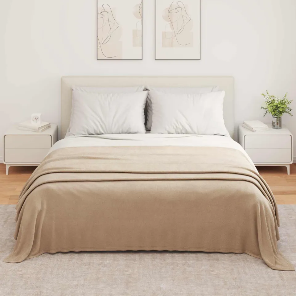 vidaXL Kleden 6 st Camel 350 x 270 cm 8,09 kg Fleece, foto 3