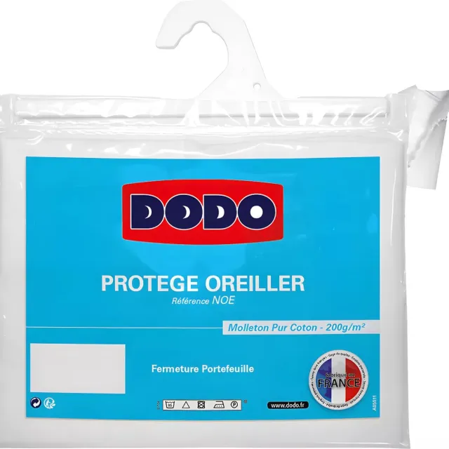 Vente-unique Absorberende kussenbeschermer DODO - 60 x 60 cm - ULTRA CONFORT Wit