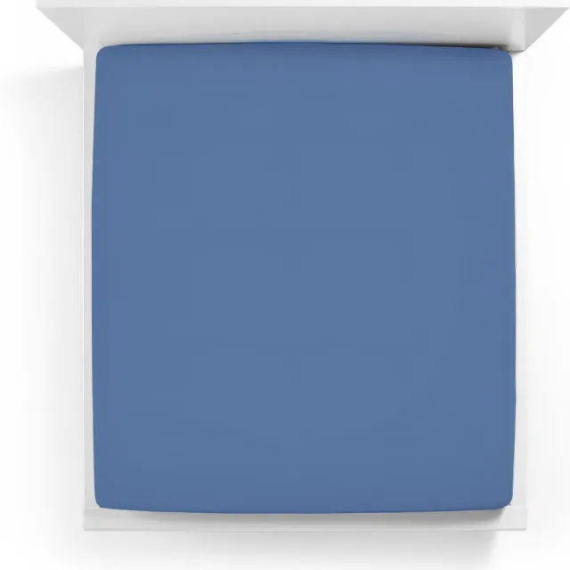 Bella Donna Jersey La Piccola Topperhoeslaken 120x190-200 cm zeeblauw-0208