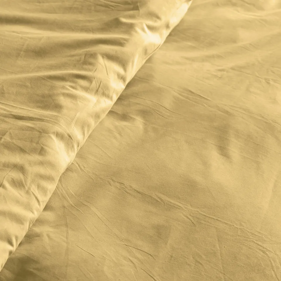 NOUS Living katoenen 2-persoons dekbedovertrek 200x220 cm - zandgeel, foto 6