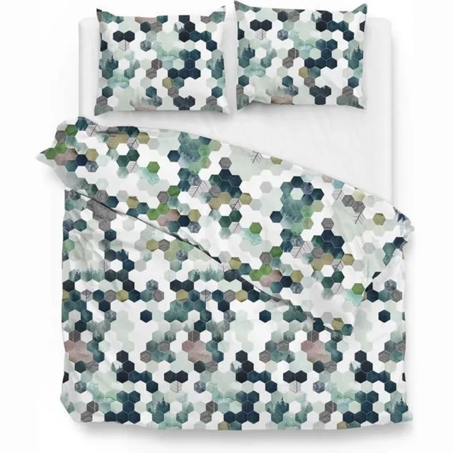 Zo! Home Marsala Dekbedovertrek - Flanel - Lits-jumeaux - 240x200/220 cm - Green Groen