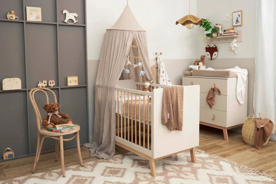 Meyco Wafel Teddy ledikantdeken beige, foto 4