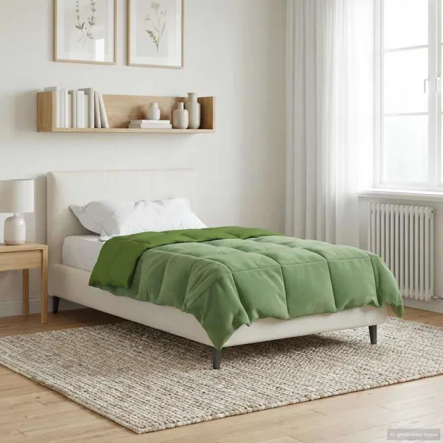vidaXL Zomer Dekbed 140 x 220 cm Zomer Microfiber (100% polyester) Groen