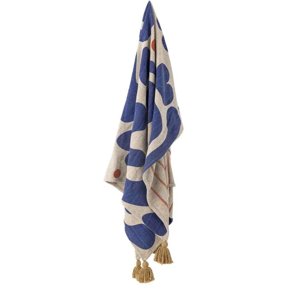 Bloomingville Eviaya plaid blauw, foto 2