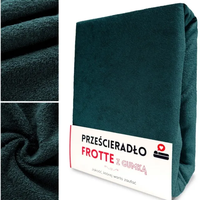 LOZKOHOLICY.PL Frotte Hoeslaken 80x160 cm met Elastiek - Zacht & Ademend groen