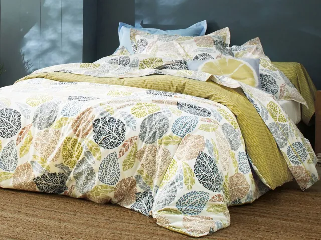 Blanc des Vosges dekbedovertrek Pampa Soleil 240x220 cm groen
