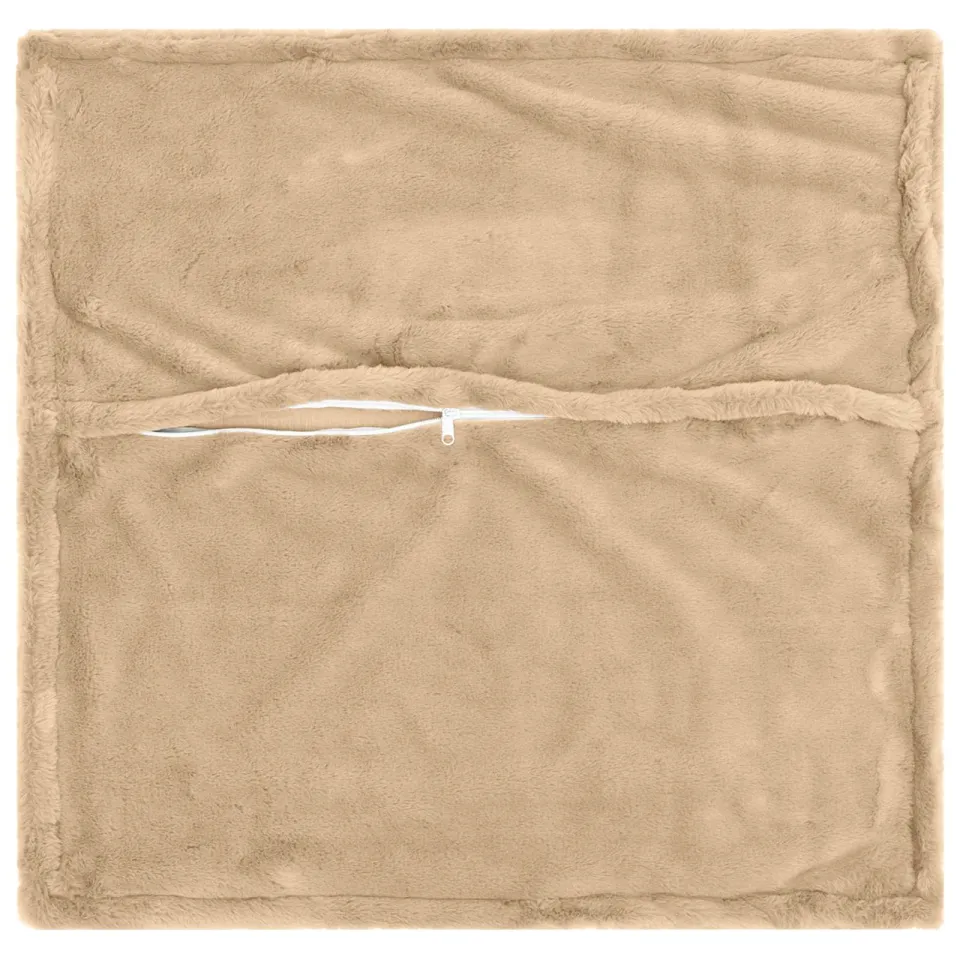 vidaXL Kussensloop 2 st HOUTEN Crèmekleurig 70 x 70 cm, foto 4