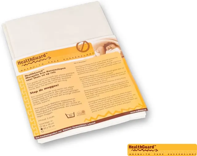Mahoton Anti mosquito kussenslopen - Brace large - 2 stuks kussenslopen met rits - textiel Wit