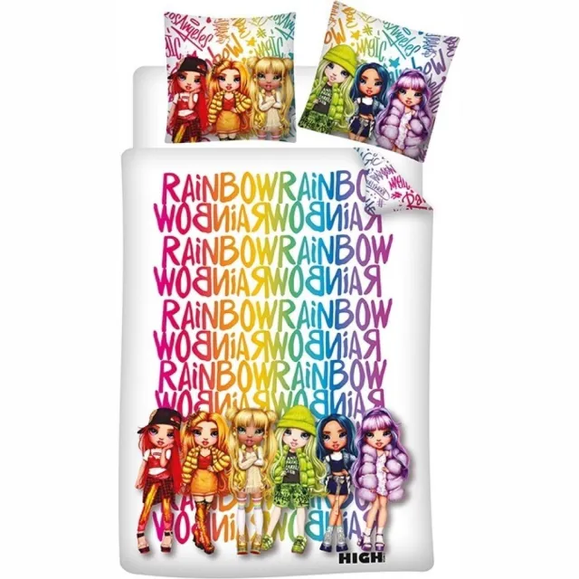 Rainbow High Dekbedovertrek 140 x 200 cm - polykatoen Multicolor