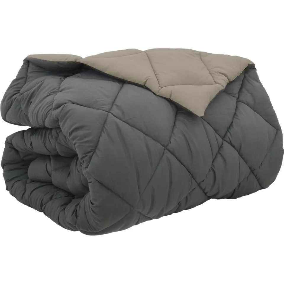 vidaXL Winter Dekbed 220 x 240 cm 450 gsm Microvezel lichtgrijs, foto 3