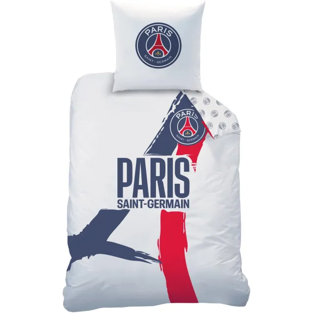 Paris Saint Germain Dekbedovertrek Tour - 140 x 200 + 63 x 63 cm - Katoen Wit