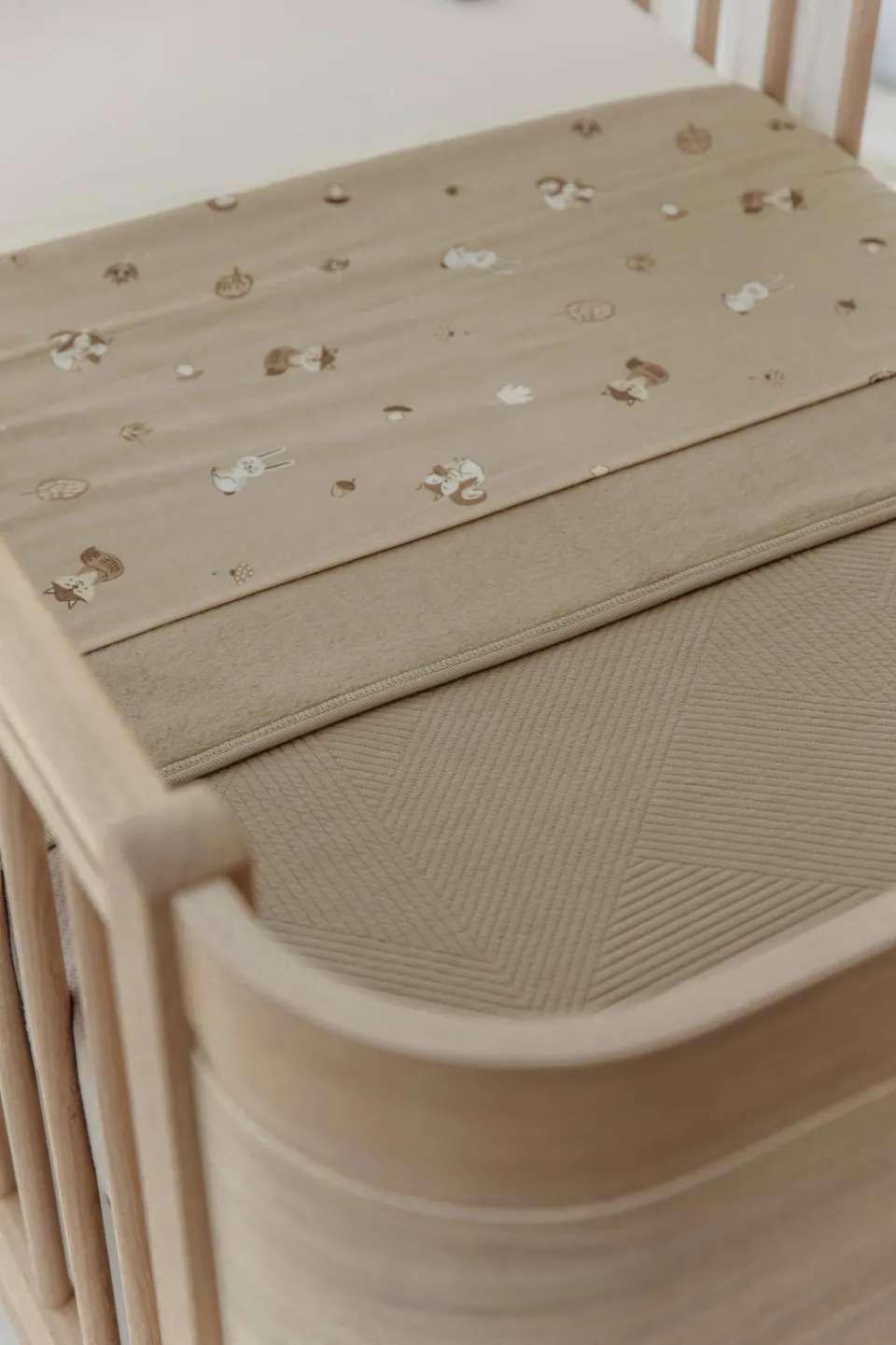 Meyco wiegdeken Jacquard flanel taupe, foto 4