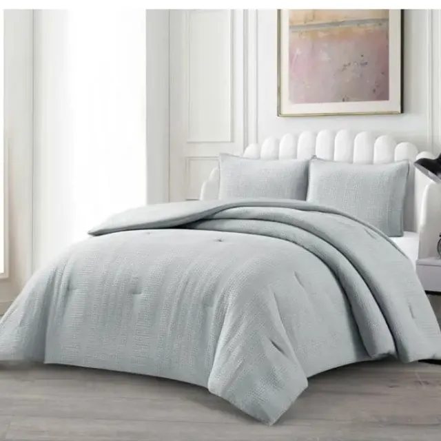 Lavella Afet Bedspreiset - 240 x 250 cm - Grijs - 3-delig