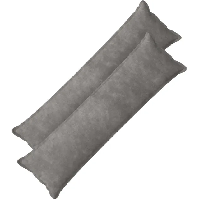 vidaXL Kussensloop 2 st HOUTEN Lichtgrijs 40 x 145 cm
