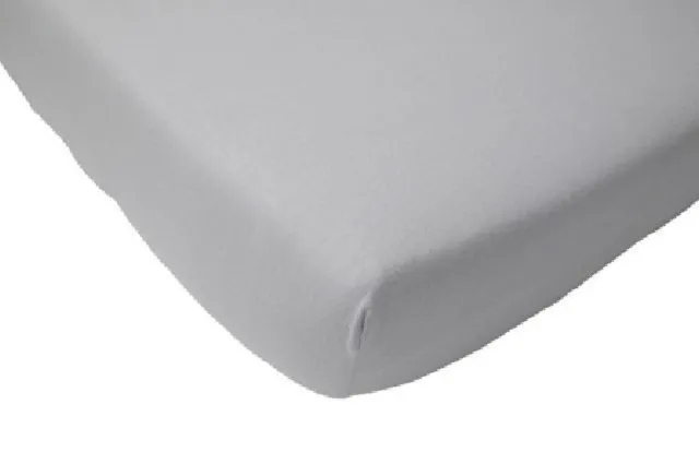Welterusten Jersey - 180 x 200/220 cm - licht Grijs hoek 30 cm