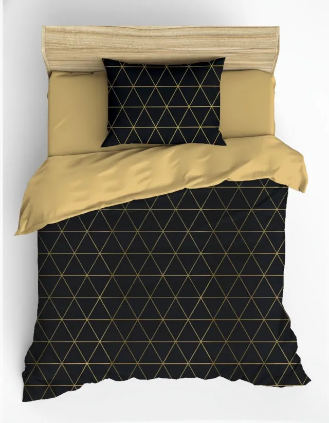 L'essentiel Maison Veta - Dekbedovertrek - Ranforce - Goud - 135x200