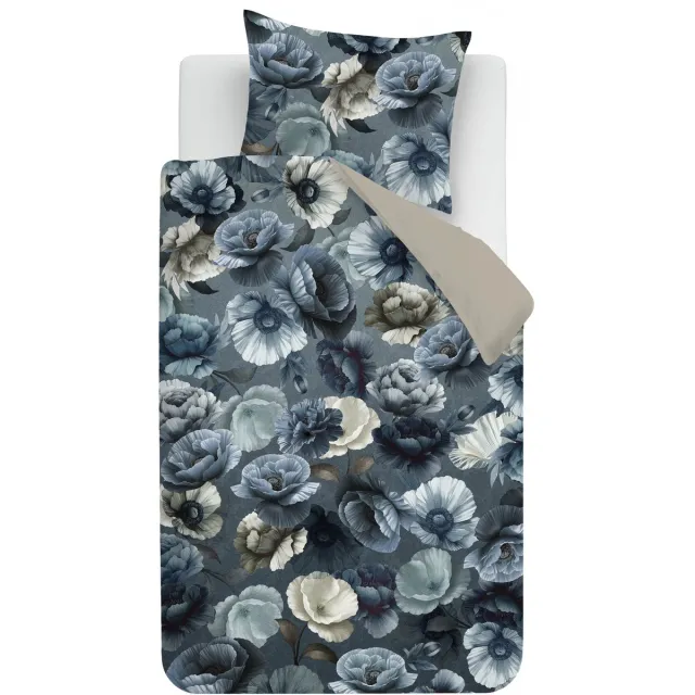 Kardol Papavero dekbedovertrek - Eenpersoons - 140 x 200/220 cm - Blauw