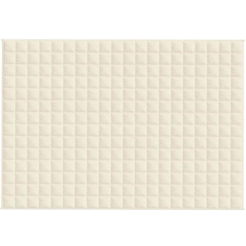 vidaXL Verzwaringsdeken 138x200 cm 10 kg stof lichtcrèmekleurig