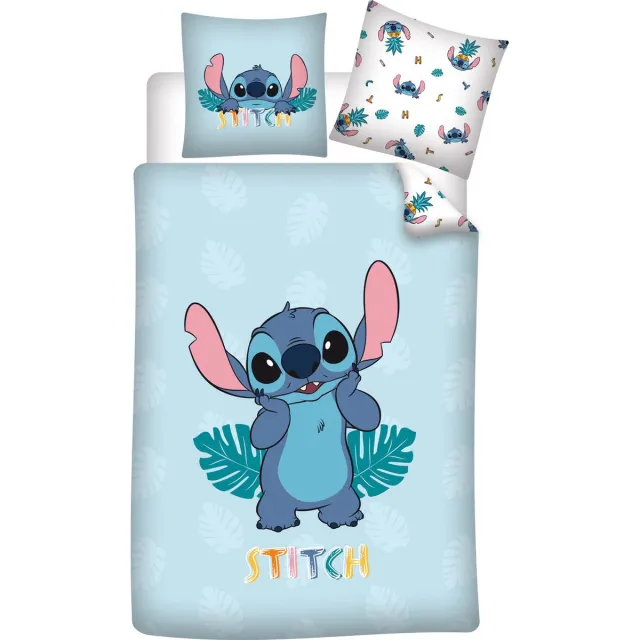 Lilo & Stitch Disney Lilo & Stitch Dekbedovertrek, Cute - Eenpersoons - 140 x 200 cm - Polykatoen Multi kleuren