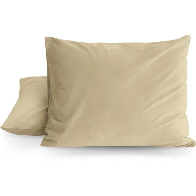 Droomtextiel Kussenslopen Flanel Taupe - 60 x 70 cm - 2 Stuks - Super Zacht