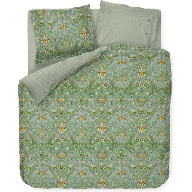 Pip Studio Saluti Piccoli dekbedovertrek - Lits-Jumeaux XL - 260x200/220 - Groen