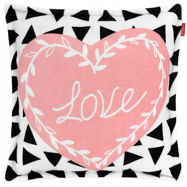 DOMAREX Decoratieve Kussenhoes 45x45 cm - Liefdesprint - Perfect cadeau meerkleurig