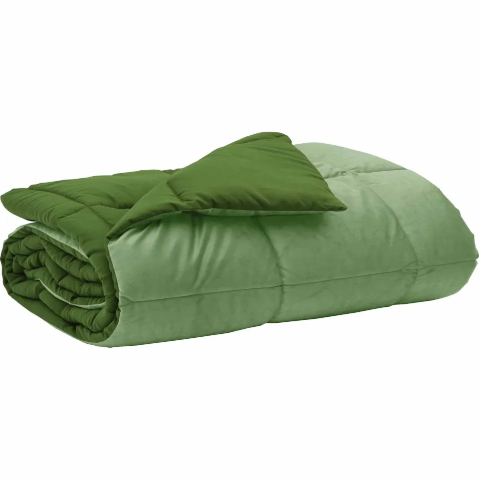 vidaXL Zomer Dekbed 140 x 220 cm Zomer Microfiber (100% polyester) groen, foto 3