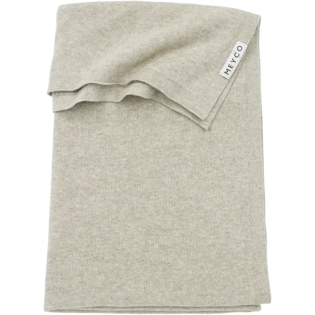 Meyco Knit Basic ledikantdeken sand melange