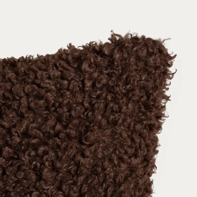 Homla Kussensloop | SOLANO | bruin, van bouclé stof met lussentextuur | 45x45 cm | 782855