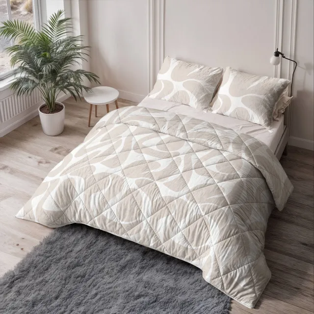 Sleeptime synthetisch dekbed zonder overtrek (wasbaar) Taupe/Zand