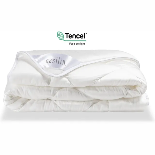 Casilin Dekbed 2 persoons Lits-jumeaux 240 x 220cm - Tencel Satijn - Hotelkwaliteit - Wit