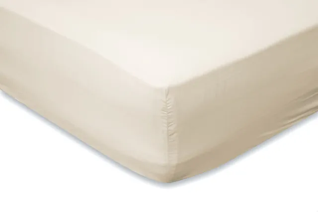 Eleganzzz Hoeslaken Katoen Perkal 35cm Hoekhoogte - Ivoor - Hoeslaken 120x200cm - Hoeslakens - Twijfelaar