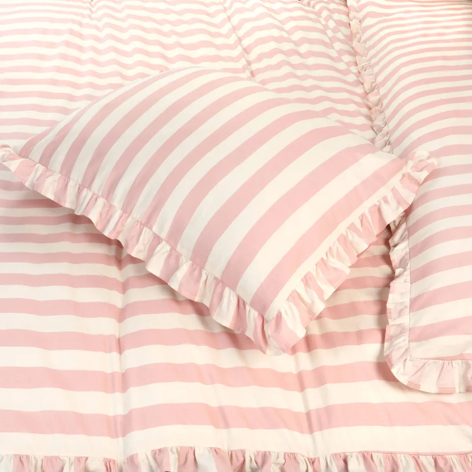 NOUS Living katoenen dekbedovertrek 2-persoons (200x220 cm) roze, foto 5