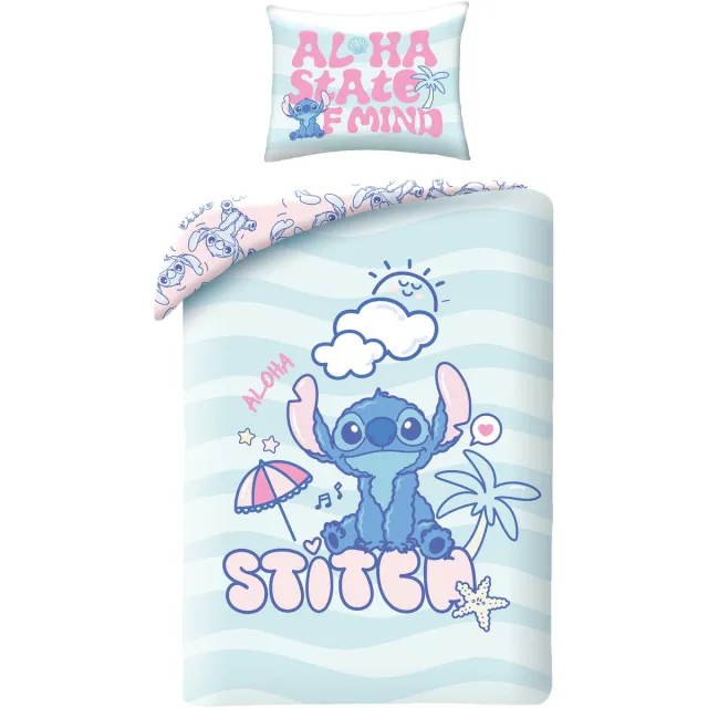 Lilo & Stitch Disney Lilo & Stitch Dekbedovertrek Aloha - 140 x 200 cm + 70 x 90 cm - Katoen Multi