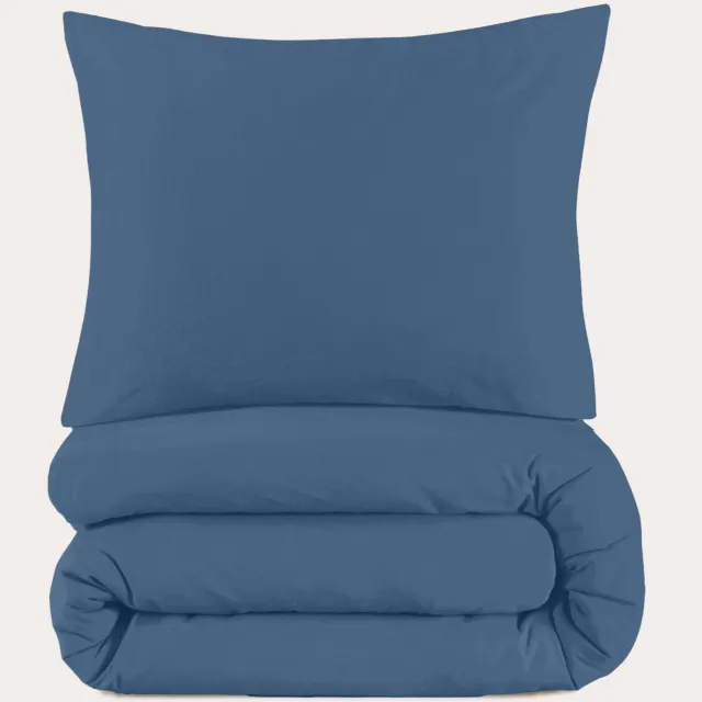 NOUS Kids basis dekbedovertrek kinderbed (120x150 cm) Donkerblauw
