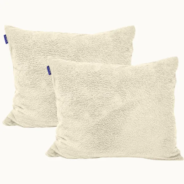 Y-not® Y-NOT Kussenslopen Set - Teddy Pearl White - 60x70 cm - 2-pack - Zachte Kussenhoezen voor Comfortabele Nachtrust