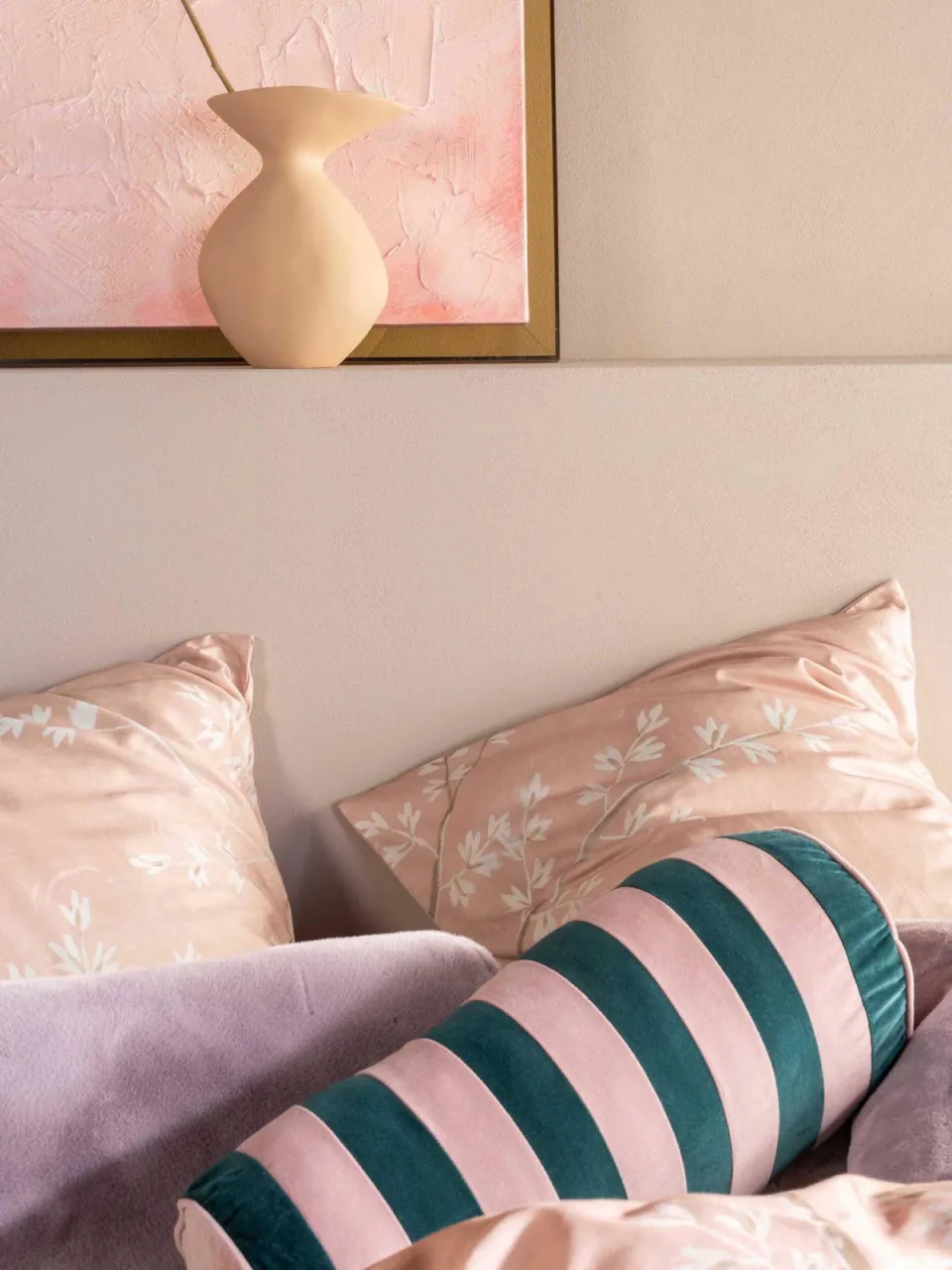Essenza katoen satijnen dekbedovertrek lucienne blush pink, foto 6