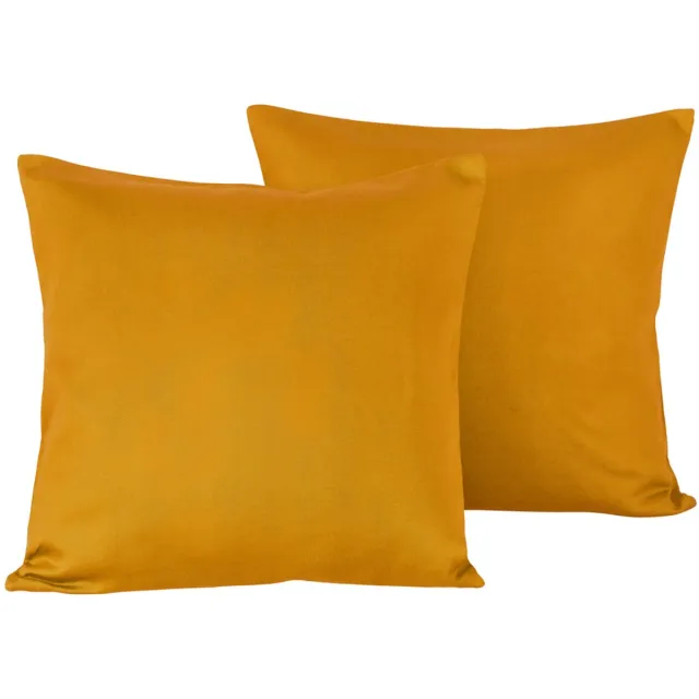 De Witte Lietaer Set Kussenslopen Olivia Copper - 2 stuks - 40 x 40 cm - Oranje - Katoen Satijn