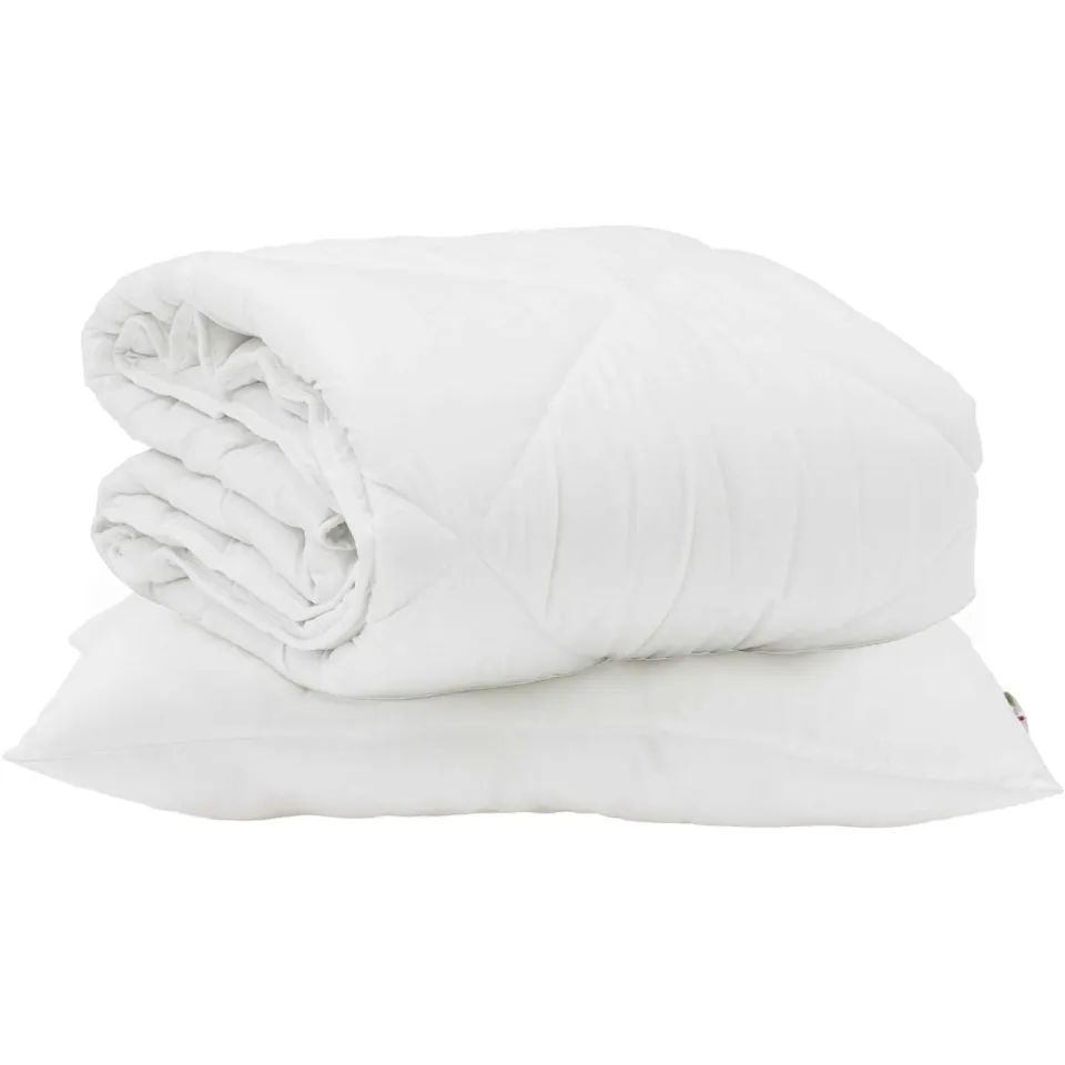 vidaXL Zomer Dekbed met kussen 2 st Wit Microvezel, foto 3