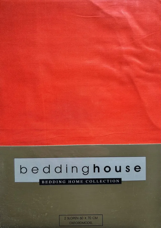 Beddinghouse Kussenslopen Uni -100% Katoen - 60x70 cm (2 Stuks) - Terra - Oxfordrand