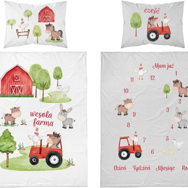 Detexpol Vrolijke Boerderij Kinderbeddengoed Set Katoen Multicolor
