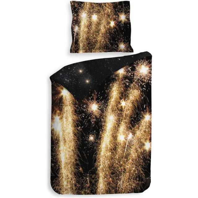 Heckettlane Lumina Dekbedovertrek - Eenpersoons - Katoensatijn - 140x200-220cm - Zwart