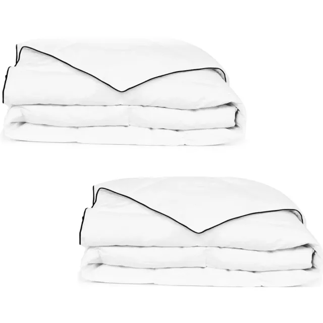 vidaXL Winterdekbedden 2 st 155x220 cm dons Wit