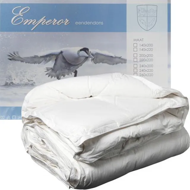 iSleep Emperor Donzen 4-Seizoenen Dekbed - 90% Eendendons - Eenpersoons - 140x220 cm - Wit