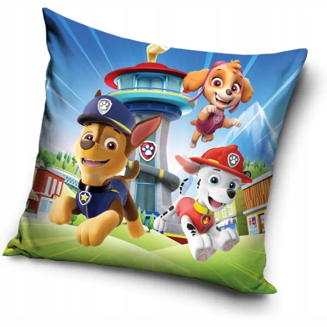 Carbotex Paw Patrol Kussensloop 40x40 cm - Zachte Polyester, Levendige Kleuren blauw