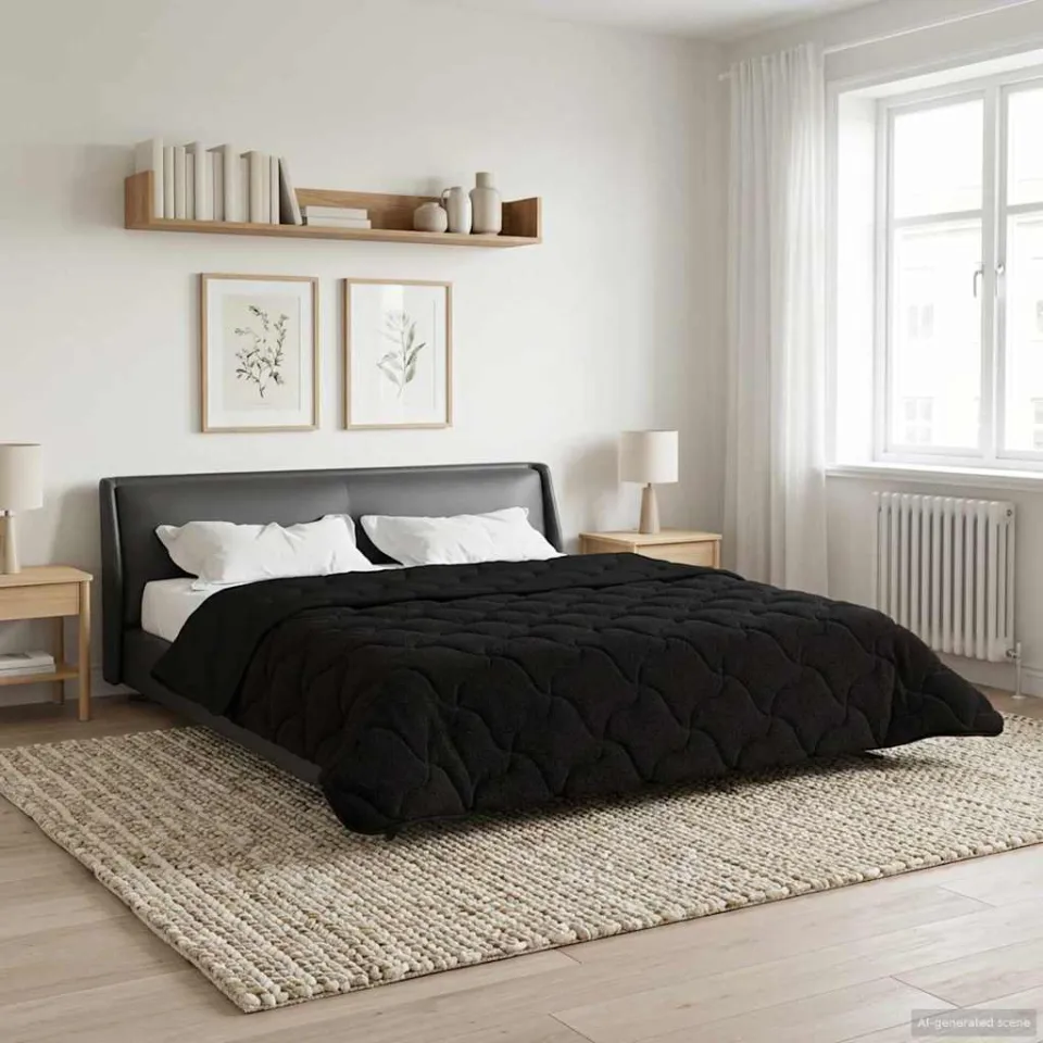 vidaXL Zomer Dekbed 240 x 220 cm Zomer zwart, foto 4