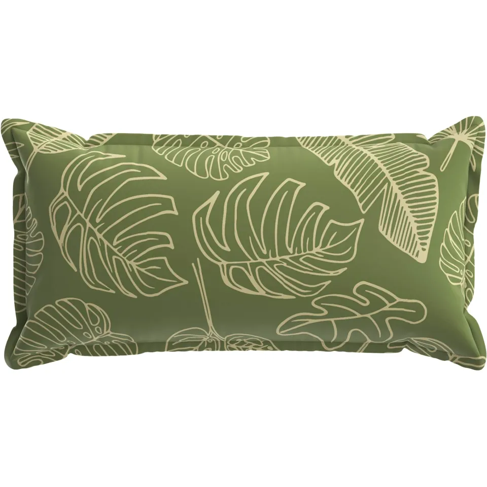 vidaXL Kussensloop 12 st HOUTEN Bladontwerp 40 x 80 cm Polyester Groen