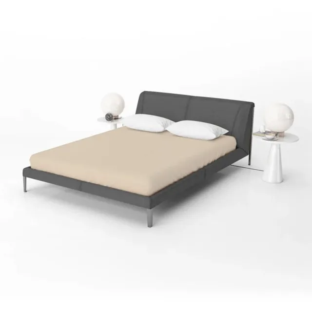 Beau Maison Jersey Hoeslaken Zand - 160/180x200 cm + 30 cm