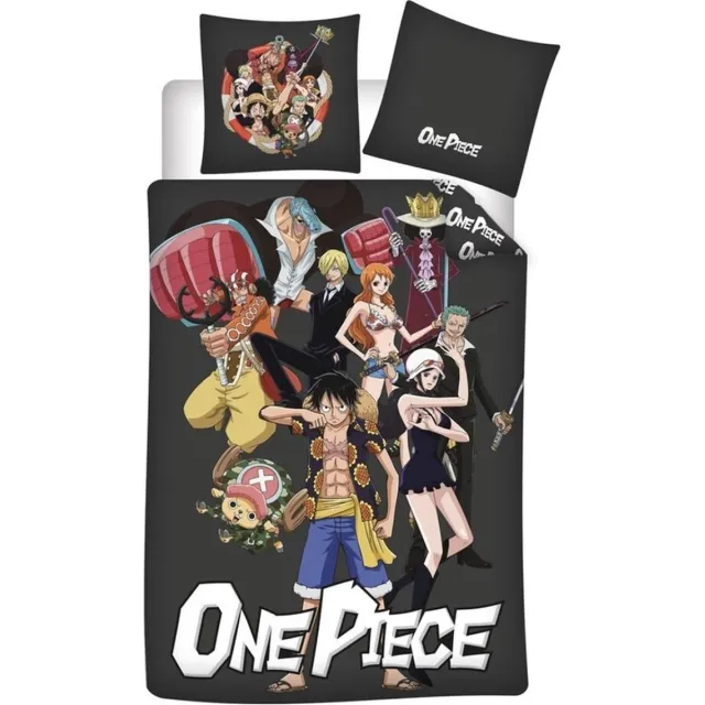 One Piece Dekbedovertrek - 140 x 200 cm - 63 x 63 cm - Polyester Veelkleurig